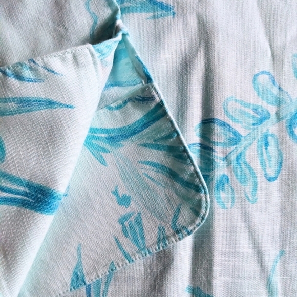 Vineyard Vines Seaweed Print Lucaya Tunic Blue Kaftan 3/4 Sleeves XS Extra Small - Picture 8 of 9